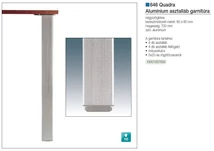 Forest ASZTALLÁB 64670A004RG QUADRA SZÖGLETES 700mm×60mm×60mm áll.+10mm ALUMÍNIUM - 10001507650