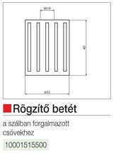 Forest TÁVTARTÓS POLCRENDSZER 535 00 P2 10 A0 RÖGZÍTŐ BETÉT Müanyag  M10 FEKETE - 10001515500