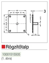 Forest TÁVTARTÓS POLCRENDSZER 812 00 Z1 P0 00 RÖGZÍTŐ TALP 80x80mm ACÉL - 10001515505