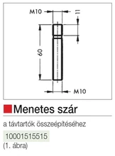 Forest TÁVTARTÓS POLCRENDSZER 811 00 Z1 11 45 MENETES SZÁR M10X60mm ACÉL - 10001515515
