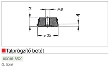 Forest TÁVTARTÓS POLCRENDSZER 535 00 P2 M8 T0 TALP RÖGZÍTŐ BETÉT M8X14mm  Átm:35mm FEKETE - 10001515520