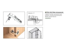 BÚTORPÁNT FDS C82 CSILLAPÍTOTT KLIPPES PILLÉRPÁNT KÖZÉZÁRÓDÓ+PÁNTNYAK TAKARÓ NIKKEL