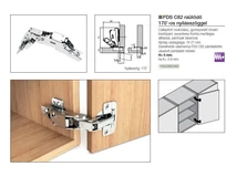 BÚTORPÁNT FDS C82 CSILLAPÍTOTT KLIPPES RÁÜTŐDŐ 170 FOKOS PÁNT NIKKEL