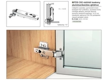 BÚTORPÁNT FDS C82 CSILLAPÍTOTT KLIPPES RÁÜTŐDŐ PÁNT ALUKERETHEZ + CSAVAR + PÁNTNYAK TAKARÓ NIKKEL