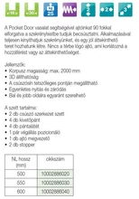 Forest BÚTORPÁNT FDS POCKET DOOR VASALAT 500MM R015002H SZÜRKE - 10002886020