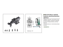 BÚTORPÁNT HOME BOX HB-203 BLACK CSILLAPÍTOTT RÁÜTŐDŐ PÁNT+ALÁTÉT+TAKARÓ FÉMKERETHEZ FEKETE NIKKEL