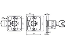 Forest LEHMANN BÚTORZÁR 391 KISFIÓKZÁR EGYFORMA KULCSOS (L2501) NIKKEL - 10003212005