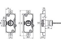 Forest LEHMANN BÚTORZÁR 750 FORGÓRÚDZÁR 15MM-ES, EGYFORMA KULCSOS (L2501) NIKKEL - 10003212115