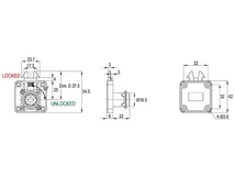 Forest CL BÚTORZÁR 705-CL2 REDŐNYZÁR 42x42mm NIKKEL - 10003230500