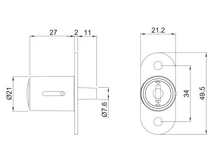 BÚTORZÁR HB LOCKS HB-06 TOLÓAJTÓZÁR NIKKEL