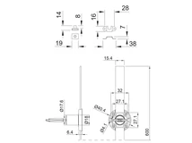 BÚTORZÁR HB LOCKS HB-09 KÖZPONTI FIÓKZÁR OLDALRÓL ZÁRHATÓ NIKKEL