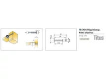 ÖSSZEHÚZÓ TITUS SYS6 RÖGZÍTŐCSAP, KÜLSŐ OLDALHOZ 7,5x28mm CINK