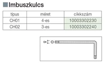 Forest ÖSSZEHÚZÓ CH01 IMBUSZKULCS 4-es HORGANYZOTT - 10003302230