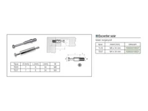 ÖSSZEHÚZÓ TL03 EXCENTER SZÁR, M6 L=42mm HORGANYZOTT