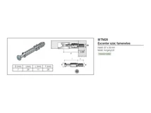 ÖSSZEHÚZÓ TM28 EXCENTER SZÁR, famenetes HORGANYZOTT