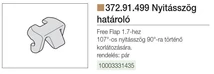 Forest HAFELE FELNYÍLÓ 372.91.499 FREE FLAP 1.7 NYITÁSSZÖG HATÁROLÓ SZÜRKE - 10003331435