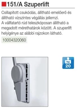 Forest GARDRÓBLIFT 151/A 750-1150 mm, 20kg ALUMÍNIUM - 10004320060