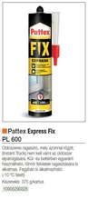Forest PATTEX EXPRESS FIX PL600 375g BÉZS - 10005290325