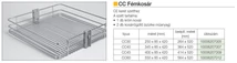 Forest BELSŐ FÉMRÁCS CC40 KOSÁR 345×95×420 mm KRÓM - 10006207007