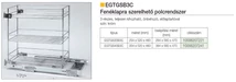 Forest BELSŐ FÉMRÁCS EGTGS40B3C 3RÉSZES KIHÚZHATÓ POLC . KRÓM-SZÜRKE - 10006207241