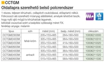 Forest BELSŐ FÉMRÁCS CCTGM240 OLDALLAPRA SZERELHETŐ 364×134×473mm ANTRACIT - 10006211310