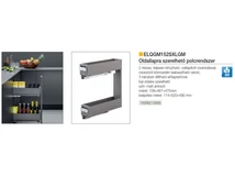 BELSŐ FÉMRÁCS LAMINA ELQGM152SXLGM BALOS OLDALLAPRA SZERELHETŐ 108×467×475mm ANTRACIT