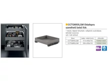 BELSŐ FÉMRÁCS LAMINA CCTGM60LGM OLDALLAPRA SZERELHETŐ 564x459x143mm ANTRACIT