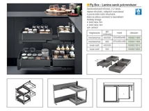 BELSŐ FÉMRÁCS LAMINA FLYB60LGM KOSÁR GARNITÚRA ANTRACIT