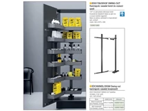 BELSŐ FÉMRÁCS LAMINA EDS1706/20VGF CSÚSZÓ-NYÍLÓ KAMRAPOLC VASALAT 536x489x1675mm ANTRACIT