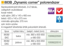 Forest BELSŐ FÉMRÁCS 883B/DXC DYNAMIC CORNER CSILLAPÍTOTT JOBBOS 860x600-850x480-560mm KRÓM - 10006220510