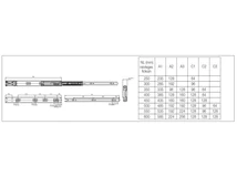 GOLYÓS FIÓKCSÚSZÓ HOME BOX HB45 COMFORT PO BLACK 45mm PUSH-OPEN 500mm TEHERB.:25kg FEKETE