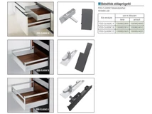 FDS DUPLAFALÚ FÉM FIÓKOLDAL FDS-CLASSIC A ELŐLAPRÖGZÍTŐ BELSŐ FIÓKHOZ FEHÉR