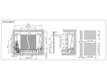 FDS DUPLAFALÚ FÉM FIÓKOLDAL FDS-CLASSIC PO B PUSH OPEN  450mm H146 40kg ANTRACIT