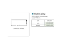 FDS DUPLAFALÚ FÉM FIÓKOLDAL FDS-CLASSIC ELŐLAP BELSŐ FIÓKHOZ 1100 mm ANTRACIT