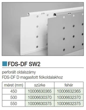 Forest FDS DUPLAFALÚ FÉM FIÓKOLDAL FDS-DF SW2 OLDALSZÁRNY 550mm FEHÉR - 10006632375