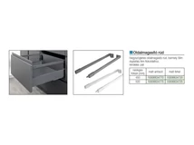 SLIM DUPLAFALÚ FIÓKOLDAL OLDALMAGASÍTÓ RÚD 450mm ANTRACIT