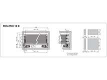 FDS DUPLAFALÚ FÉM FIÓKOLDAL FDS-PRO 18 PO B PUSH OPEN 500mm H126 35kg ANTRACIT