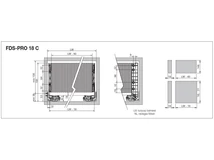 FDS DUPLAFALÚ FÉM FIÓKOLDAL FDS-PRO 18 PO C PUSH OPEN 270mm H174 35kg ANTRACIT