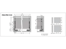 FDS DUPLAFALÚ FÉM FIÓKOLDAL FDS-PRO 18 PO D PUSH OPEN 270mm H238 35kg ANTRACIT