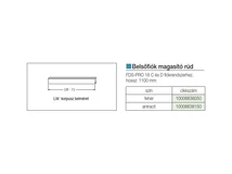 FDS DUPLAFALÚ FÉM FIÓKOLDAL FDS-PRO 18 ELŐLAP MAGASÍTÓ RÚD BELSŐ FIÓKHOZ 1100 mm ANTRACIT