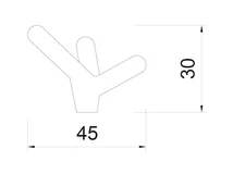 BÚTORFOGANTYÚ ART 165 GOMB 30x45x30 mm NIKKEL