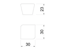 BÚTORFOGANTYÚ ART 400 GOMB 30x30x23 mm NIKKEL