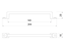 BÚTORFOGANTYÚ WMN218 - 160mm (200x16x25mm) ANTIK FIRENZE