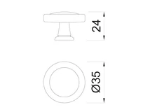 BÚTORFOGANTYÚ WPO841 GOMB - 35mm ANTIK FIRENZE