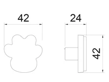 BÚTORFOGANTYÚ 76184 MANCS ALAKÚ GYEREKFOGANTYÚ GOMB PIROS