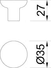 Forest BÚTORFOGANTYÚ E091-35 MM MATT FEKETE - 10007652970