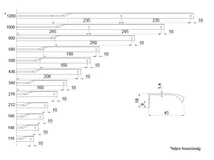 BÚTORFOGANTYÚ UA04-436 SZÁLCSISZOLT ARANY