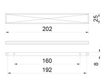Forest BÚTORFOGANTYÚ E101-160/192 MM FEKETE NIKKEL - 10007655271