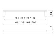 BÚTORFOGANTYÚ E109-160 MATT KRÓM