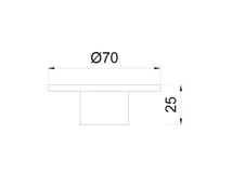 BÚTORFOGANTYÚ 439 GOMB ÁTM: 70mm BÚZASÁRGA